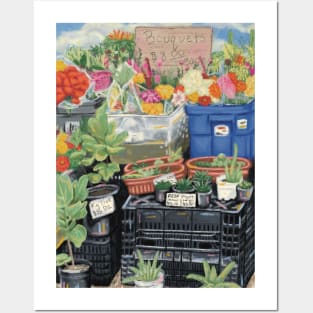 Farmers Market Flowers Posters and Art